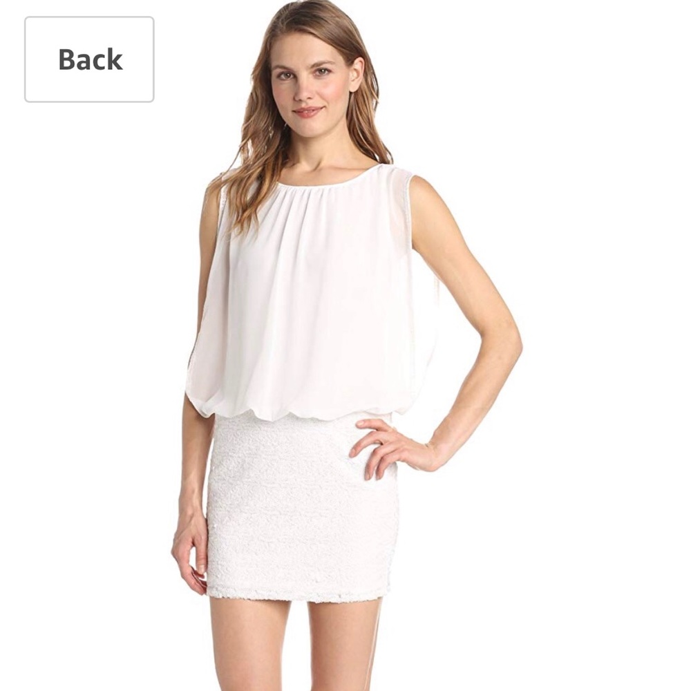 Only worn once! Ivory sequin Aidan Mattox dress